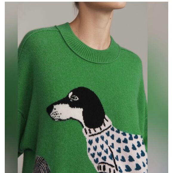 Anthropologie Sweaters - Anthropologie Goldie Cashmere Dachshund Crew-Neck Sweater NWT Small